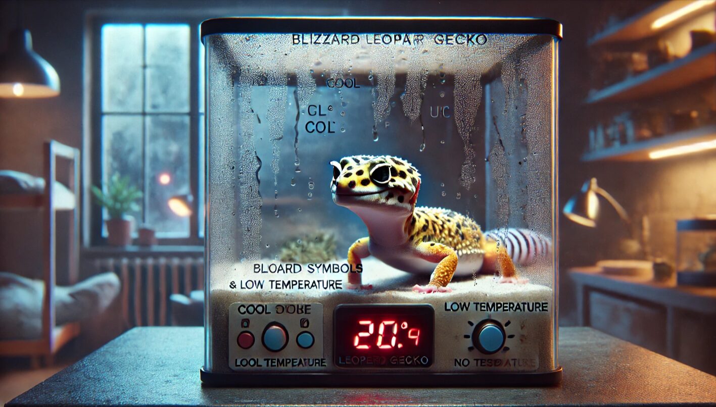 サーモスタットと温度勾配・ウェットシェルターを備えた黒化改善のための正しいレオパ飼育環境